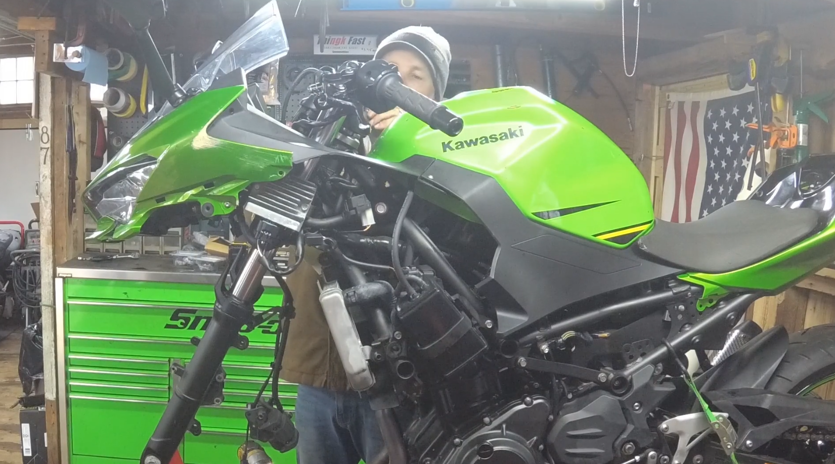 image from Check Out Our Next Video: 2018 Kawasaki Ninja 400 Track Bike Build β Part 1
